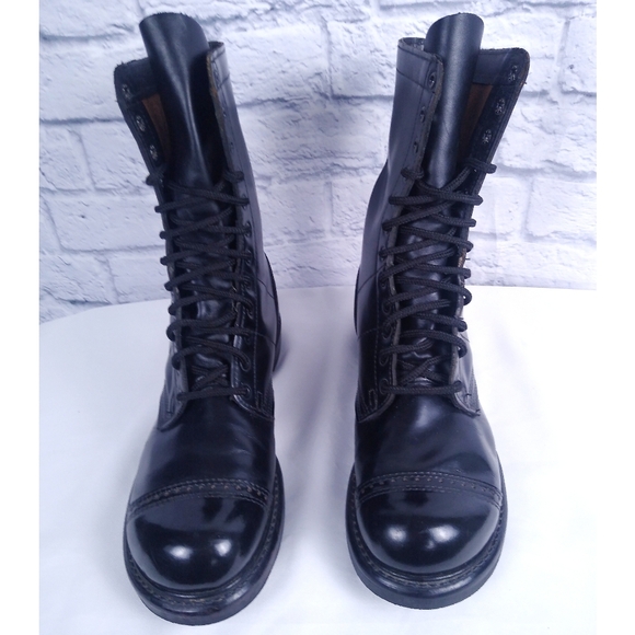 HH Double H Corcoran Paratrooper Black Leather Jump Boots Size 11 - Picture 5 of 9
